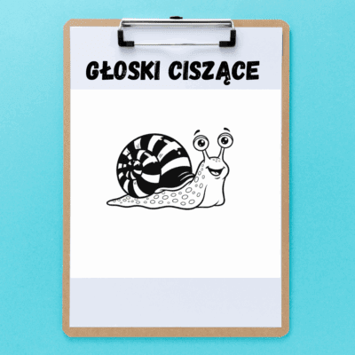 Głoski ciszące Ś, Ź, Ć, DŹ - czarno-białe