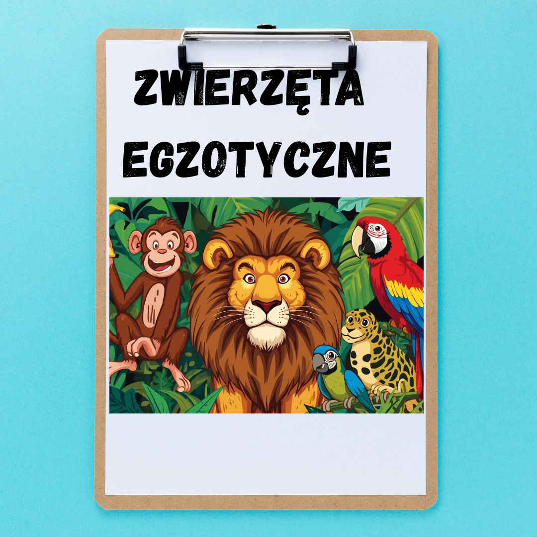 Karty wyrazowe - Zwierzątka egzotyczne