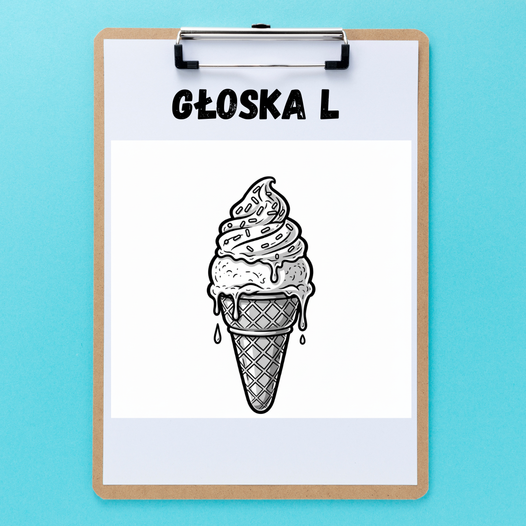 Głoska L pakiet – czarno-białe