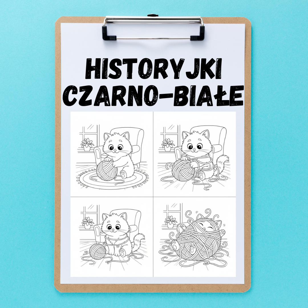 Historyjki obrazkowe czarno-białe