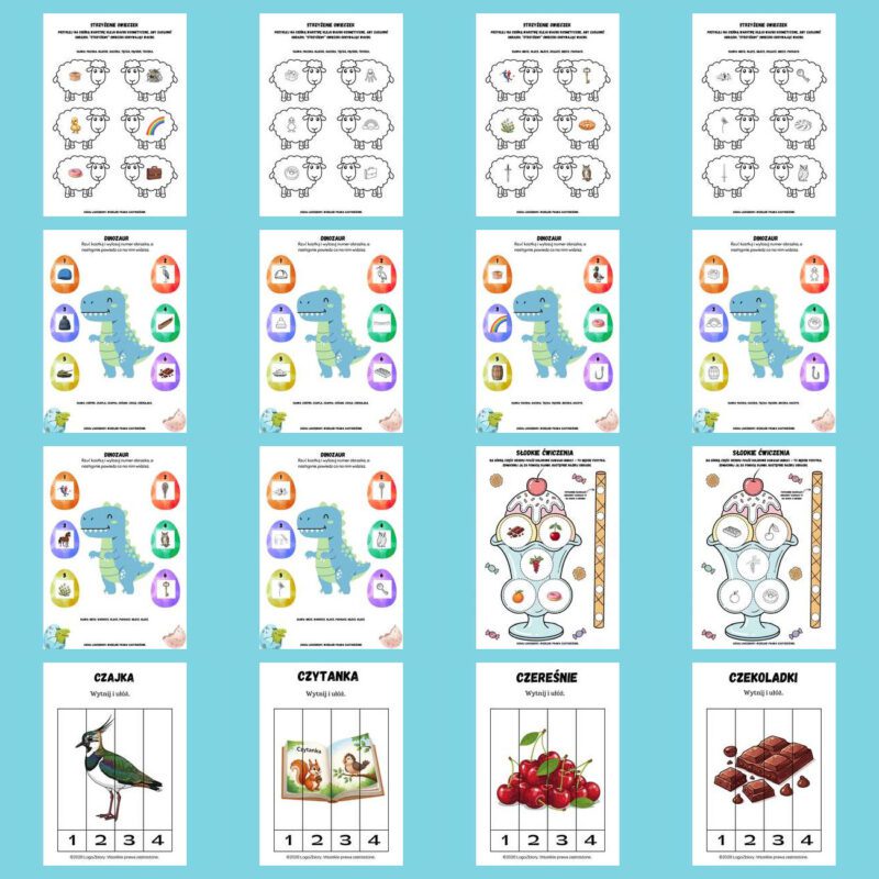Gloska CZ kolorowe 1