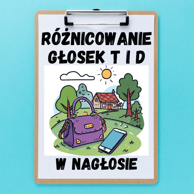 Różnicowanie głosek T i D w nagłosie - paczka Roznicowanie glosek T i D naglos miniaturka