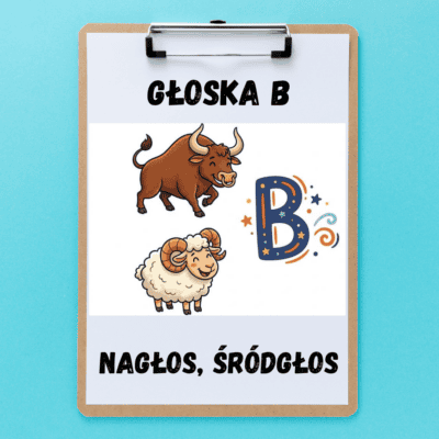 Sklep z materiałami logopedycznymi Głoska B pakiet - kolorowe, miniaturka