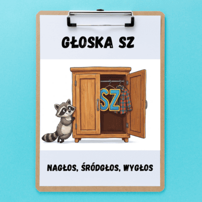 Sklep z materiałami logopedycznymi Głoska SZ Paczka 2026 – kolorowe